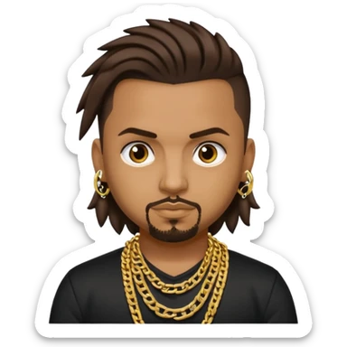 Sean Paul with dark brown hair sticker
