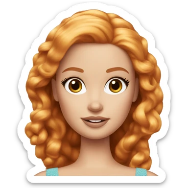 Beautiful Barbie ginger fair skin sticker