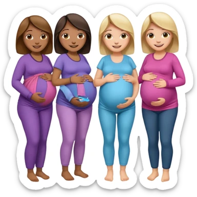 a group of Pregnant women  sticker