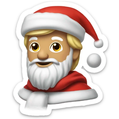 Donald Trump in a Santa Claus suit sticker