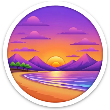 Pôr do sol com Natureza  sticker