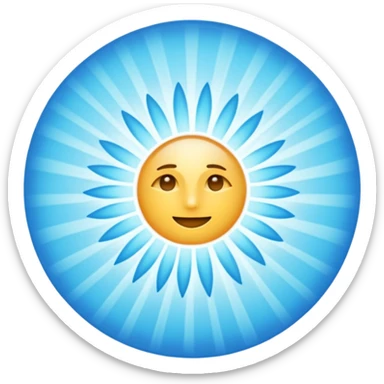 A lot of light blue rays  sticker