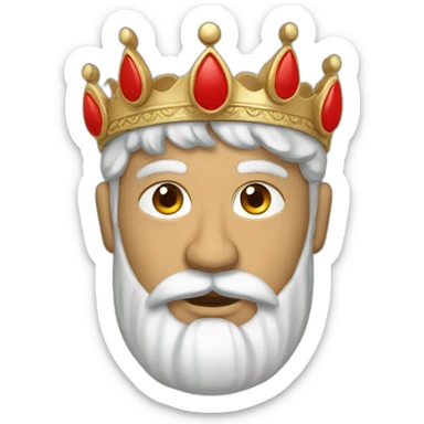 El bey Tunisia with red crown tissu around head, a beard and moustache  sticker