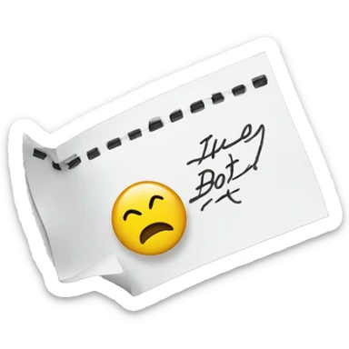 Note on a car sticker