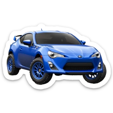Ultramarine 2013 Off road 4wd monster scion fr-s silver wheels  sticker