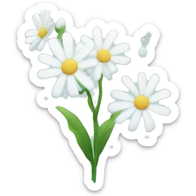 Clean water and white flowers sticker