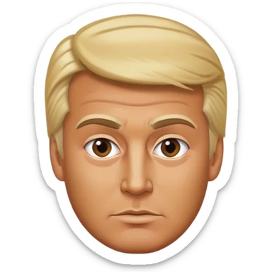 Trump look-alike all and forhead sticker