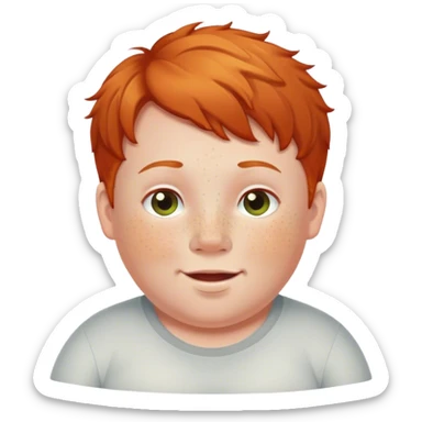 A boy named Patrick who is a little fat with ginger hair and freckles sticker