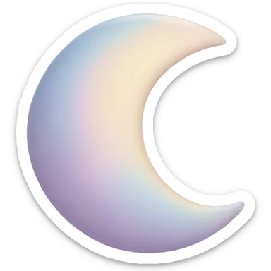 Pale Pastel Crescent moon sticker