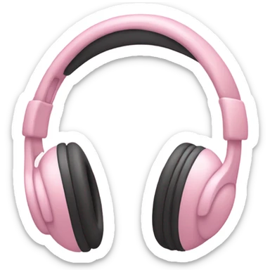 pastel pink headphone sticker