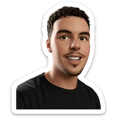 realistic portrait of a boy sticker