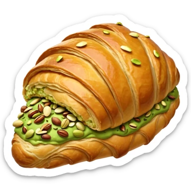pistachio croissant sticker