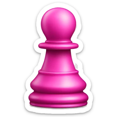 A pink chess pawn sticker