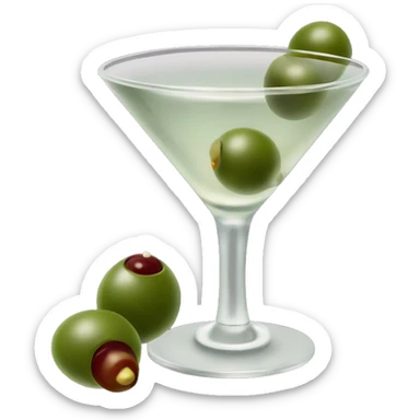 Dirty Martini with olive and pickle  sticker