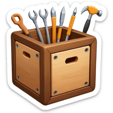 Crafting station cube minecraft sticker