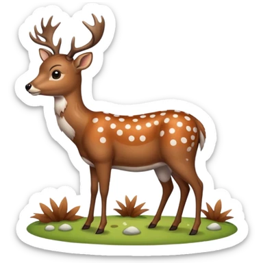 polka dot deer sticker