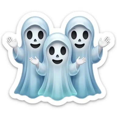 3 Best friends ghosts  sticker