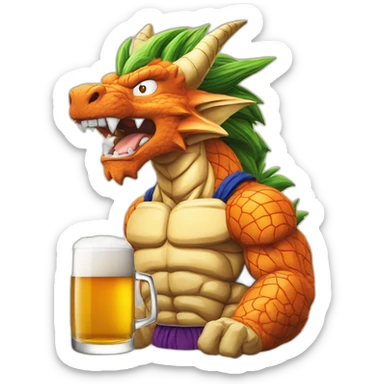 dragon ball Z qui boit une bière sticker