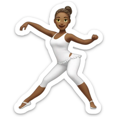 danseuse de zumba à la peau blanche sticker