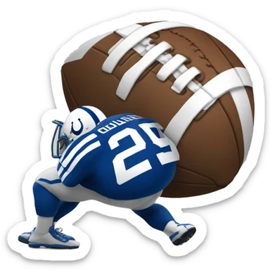 Indianapolis colts fumbling football sticker
