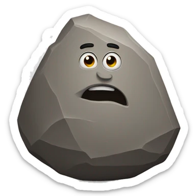 Man shaped like a boulder  sticker