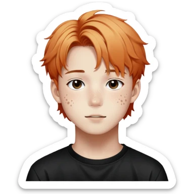 Felix from Stray Kids, K-pop idol with freckles sticker