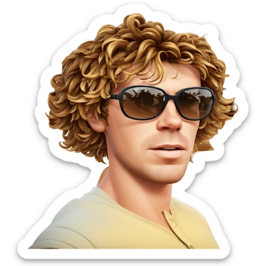 cool boy in sunglasses sticker