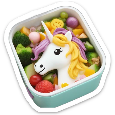 unicorn bento box sticker