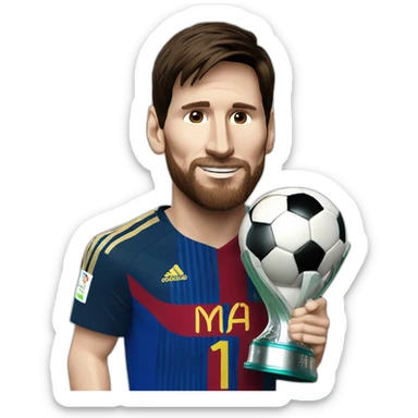LIONEL MESSI WITH WORLD CUP TROPHY sticker