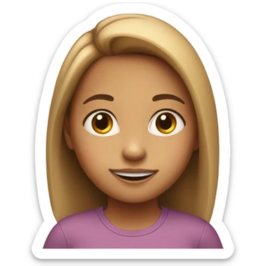 Girl with chipmunk cheeks sticker