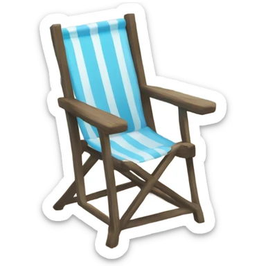 simbolo de conecção de rede sentado em uma cadeira de praia tomando suco de férias sticker