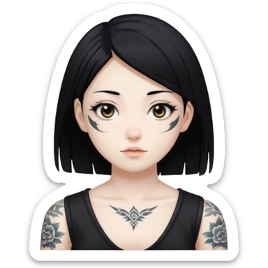 Sukuna megumi form white tatoos sticker