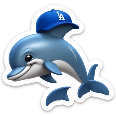 Dolphin Los Angeles Dodgers sticker