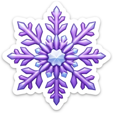 Shiny whitish nebulae sparkly glittery shiny Pastel violet lavender lilac gradients snowflake  sticker
