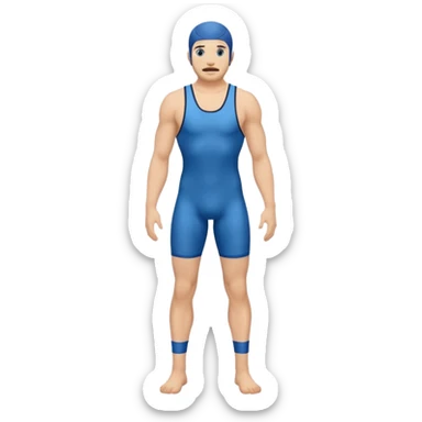 blue wrestling singlet sticker