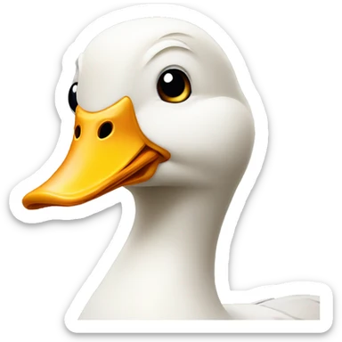 Duck wearing extensions  sticker