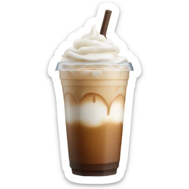 iced latte with milk  sticker