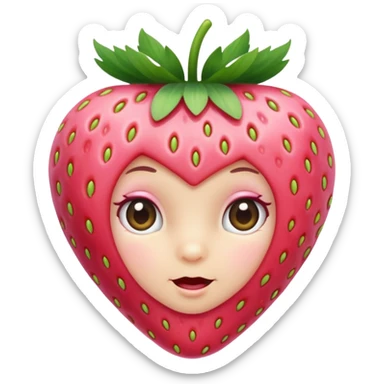 I want a baby pink strawberry  sticker