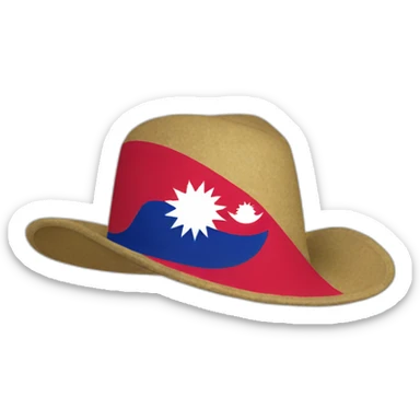 Nepal flag hat sticker
