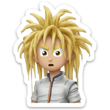 Goku mange des spaghettis  sticker