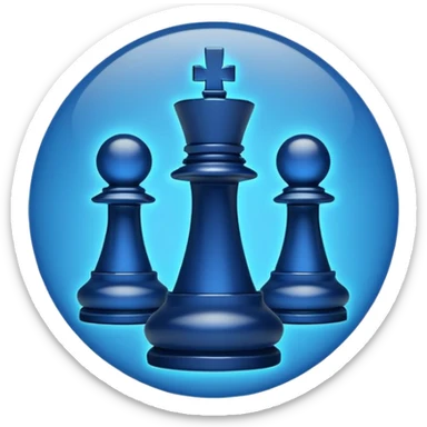 Chess brillent move emoji in blue colour  sticker