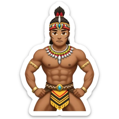 zulu warrior bending over sticker