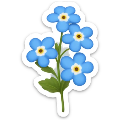Forget me not sticker