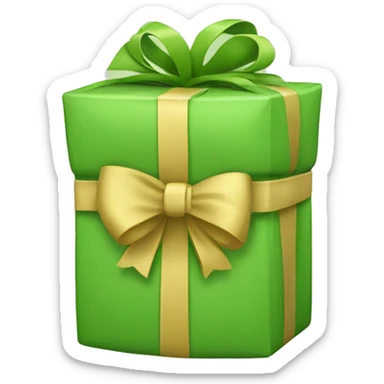 sacola de presente verde sticker