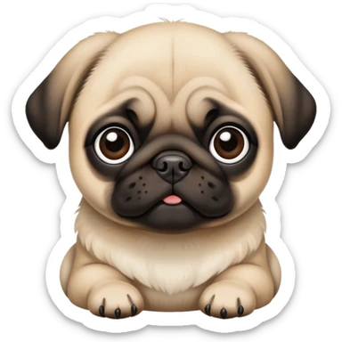 mops pug puppy sticker