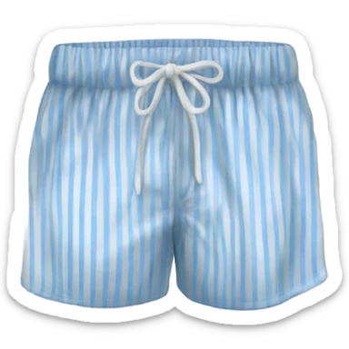 white and blue pin striped pajama shorts sticker