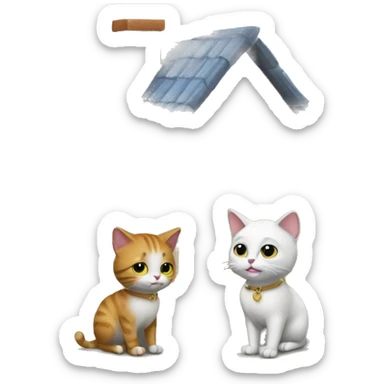 cats buying a house sticker