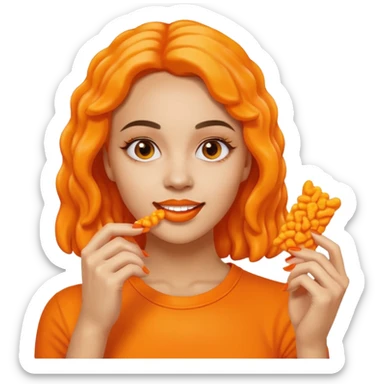 Baddie with Cheetos  sticker