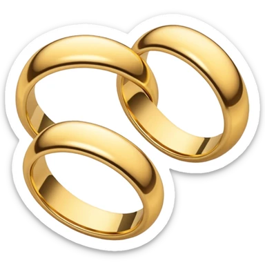 Wedding rings with brilliant  sticker
