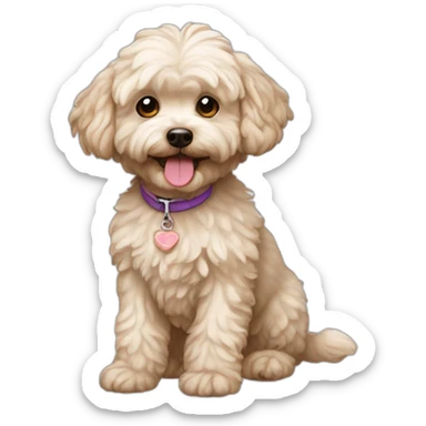 Animated dog maltipoo sticker
